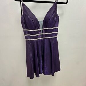 Purple Dress with Silver Accents